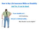 life insurance while receiving SSDI